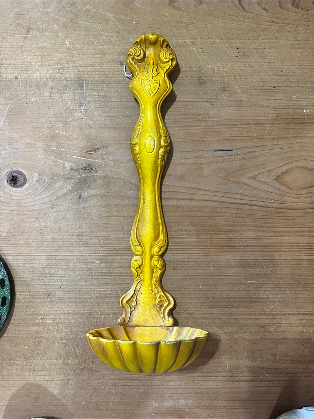 Decorative Yellow Serving Ladle - Elegant Home Dining Accent